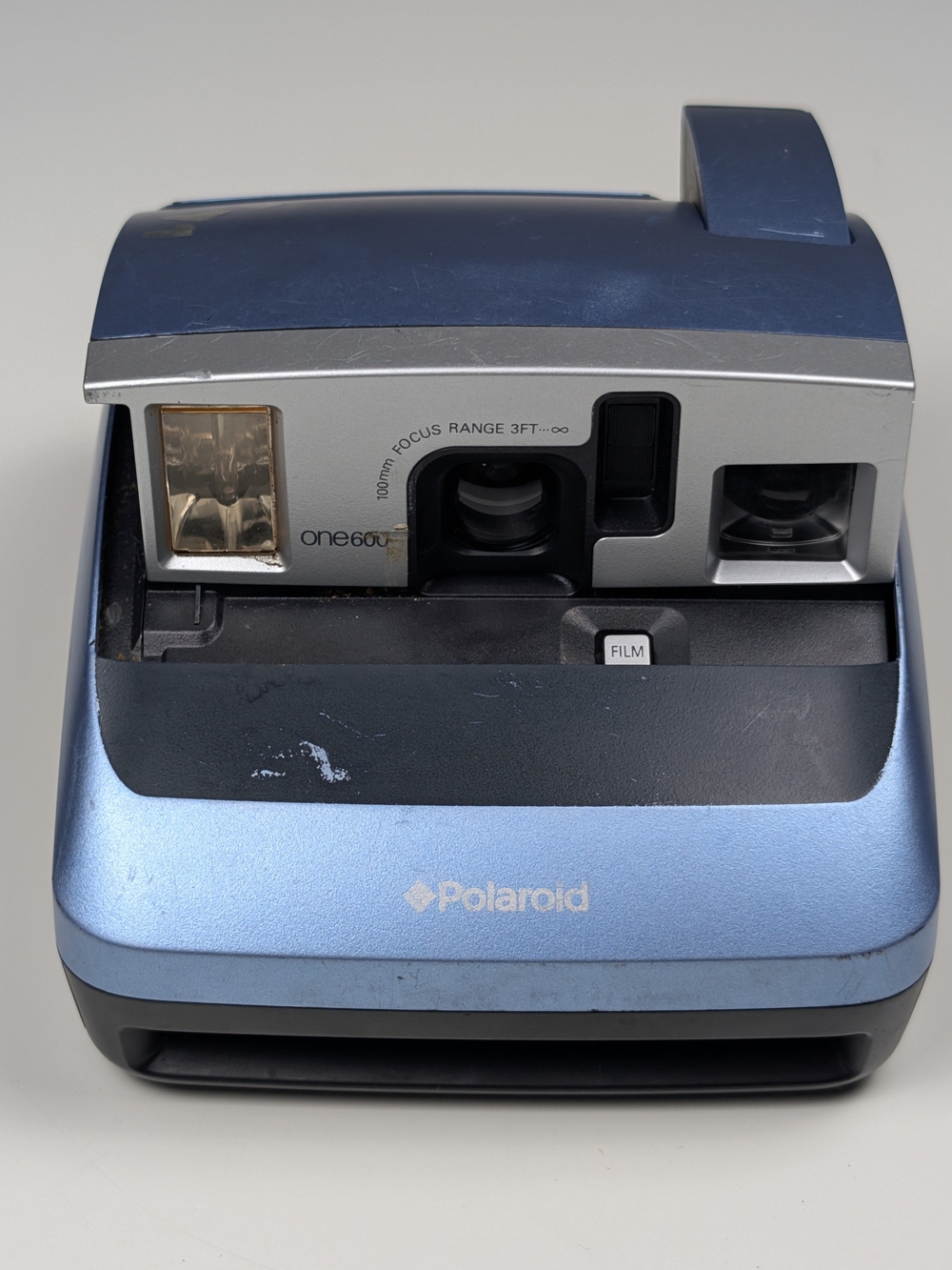 Polaroid One600 Blue Folding Instant Camera 600 Film Power & Flash Tested